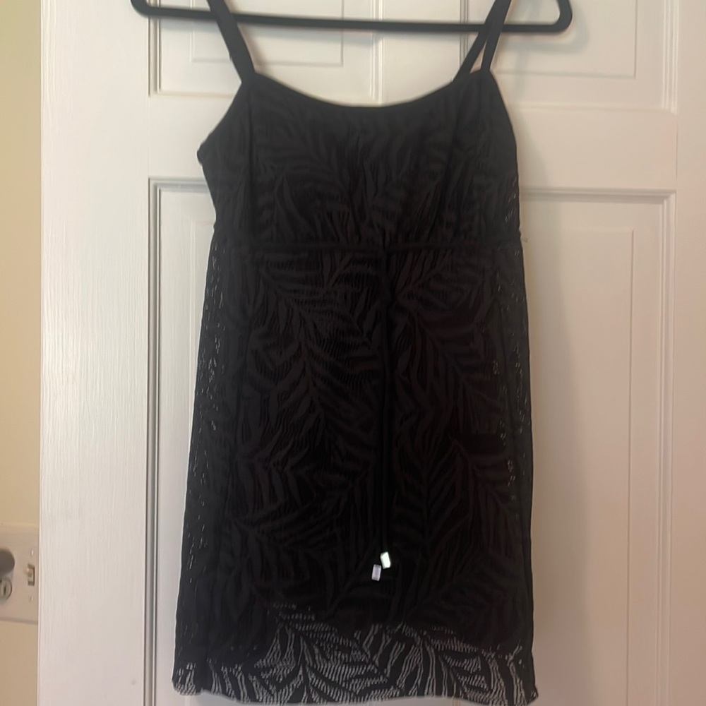 Black lacy one piece swimsuit